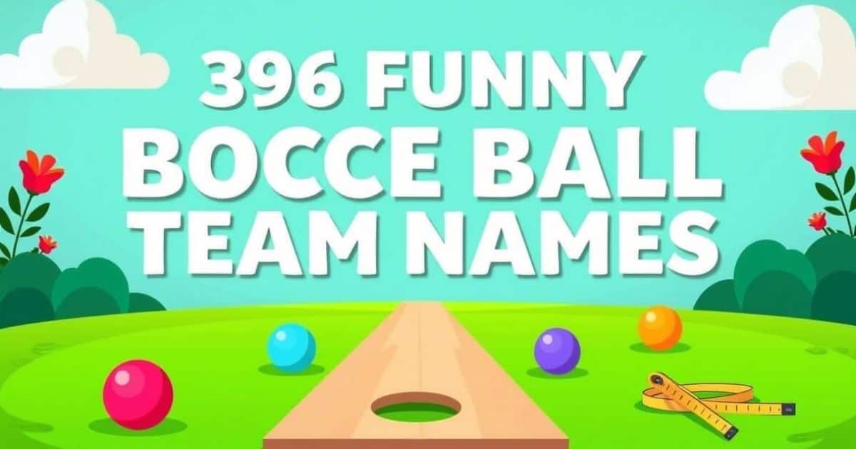 Bocce Ball Team Names