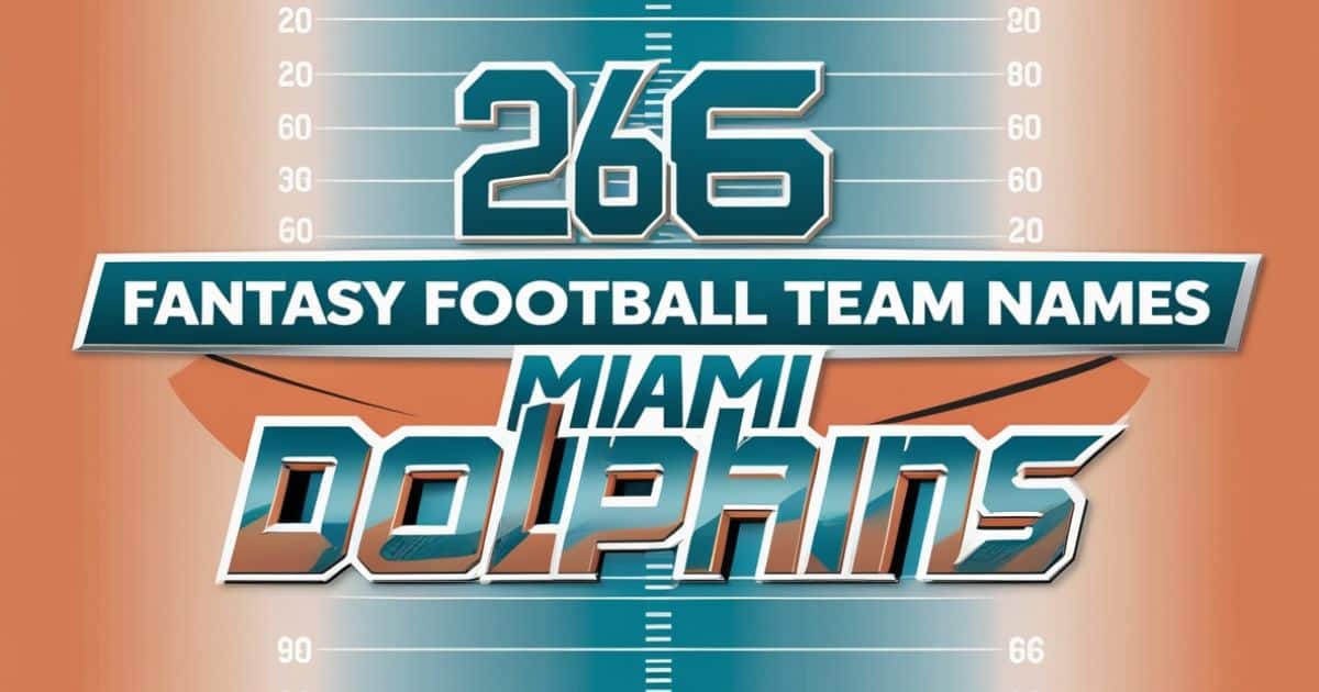 Miami Dolphins Fantasy Football Team Names