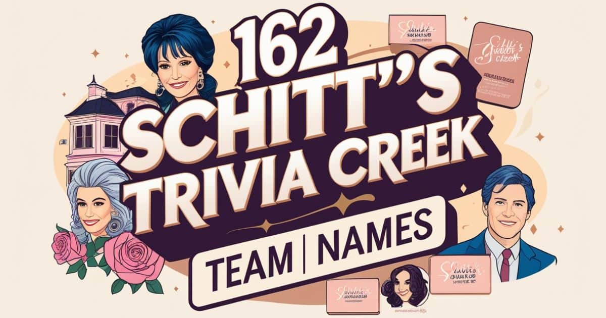 Schitt's Creek Trivia Team Names