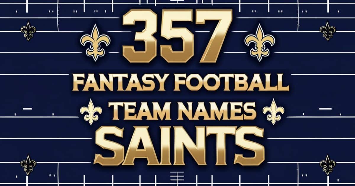 saints fantasy football names